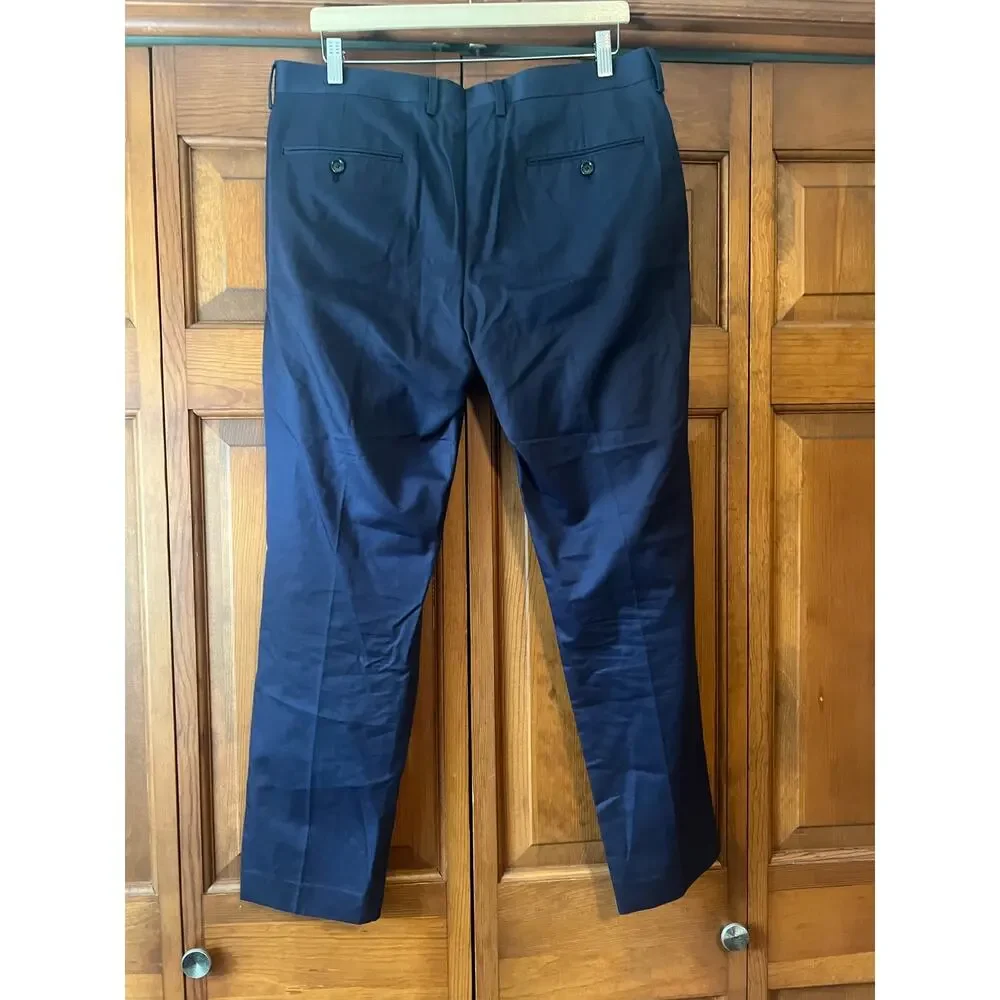 NWOT J. Crew Men's Ludlow Slim-Fit Suit Pant Italian Chino Navy Blue Size 34x30